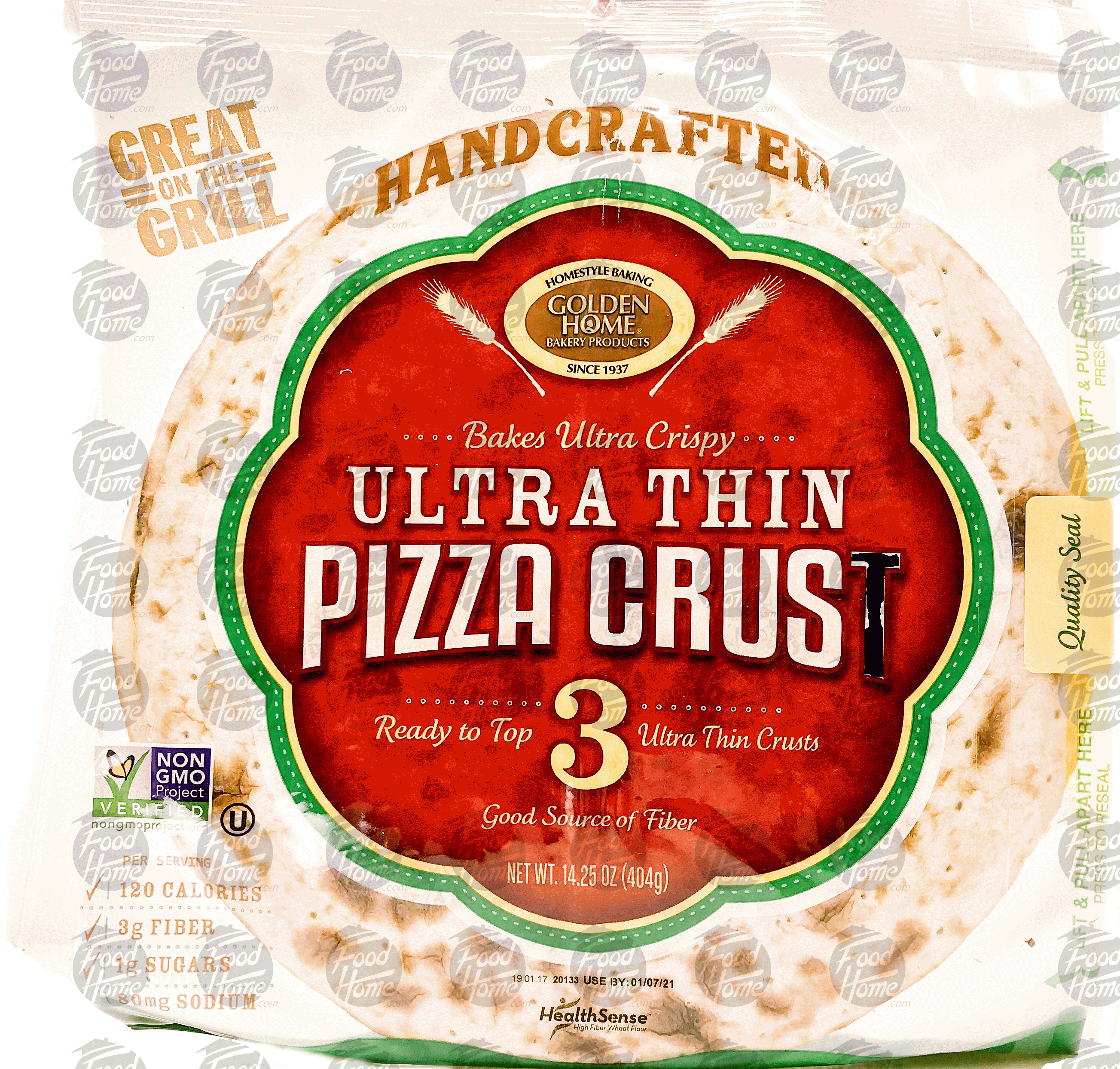 Golden Home Bakery Product5s ultra thin pizza crust, 3-pk.; vaccum sealed bag Full-Size Picture